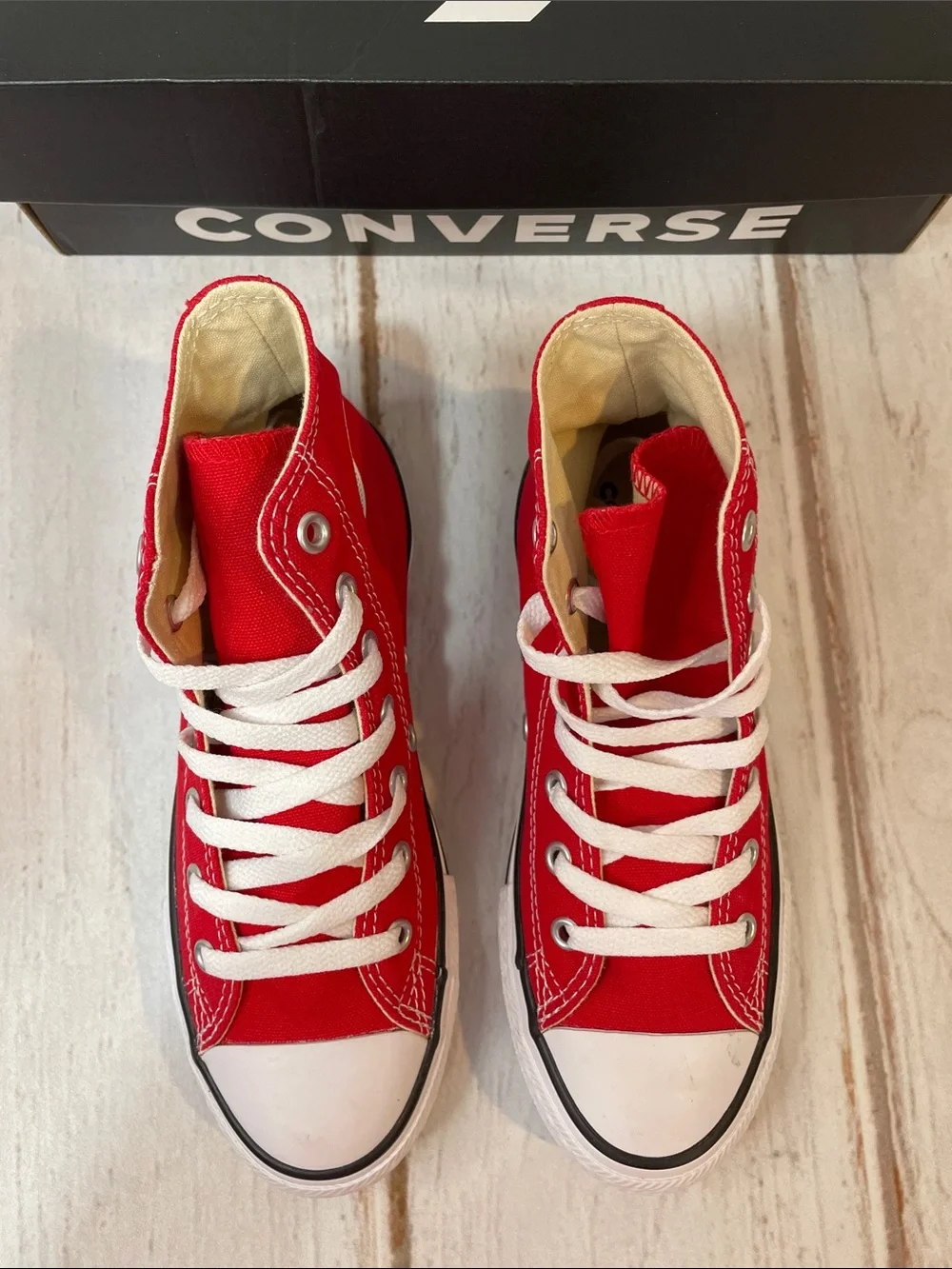 NEW Converse Kids Youth 2.5 Red Canvas High Top Chuck Taylor Sneakers Classic